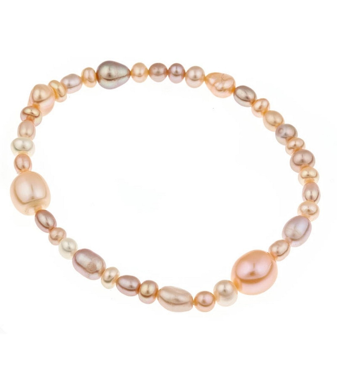 Pearl Bracelet With Color Beads - blushes & gold